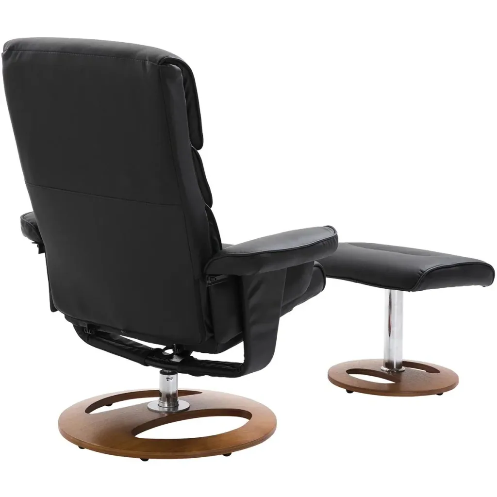 TV armchair with stool black