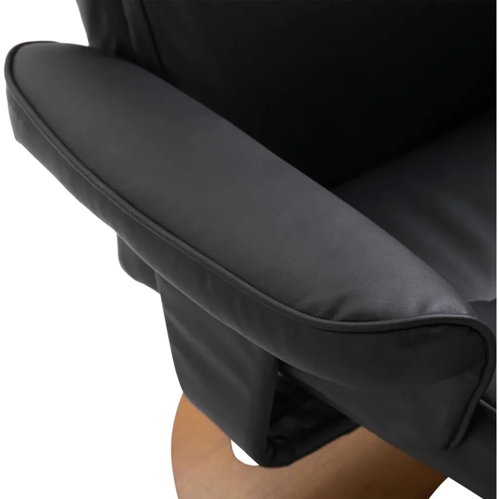 TV armchair with stool black