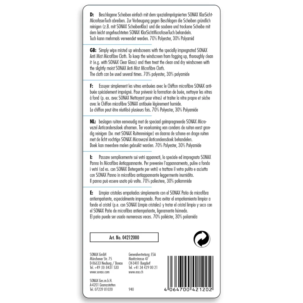 Transparent microfiber cloth