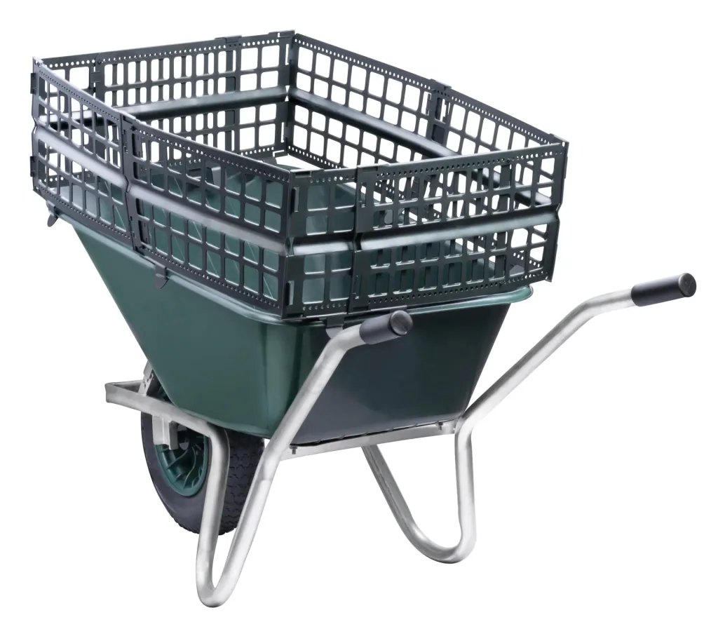 Flexible wheelbarrow attachment