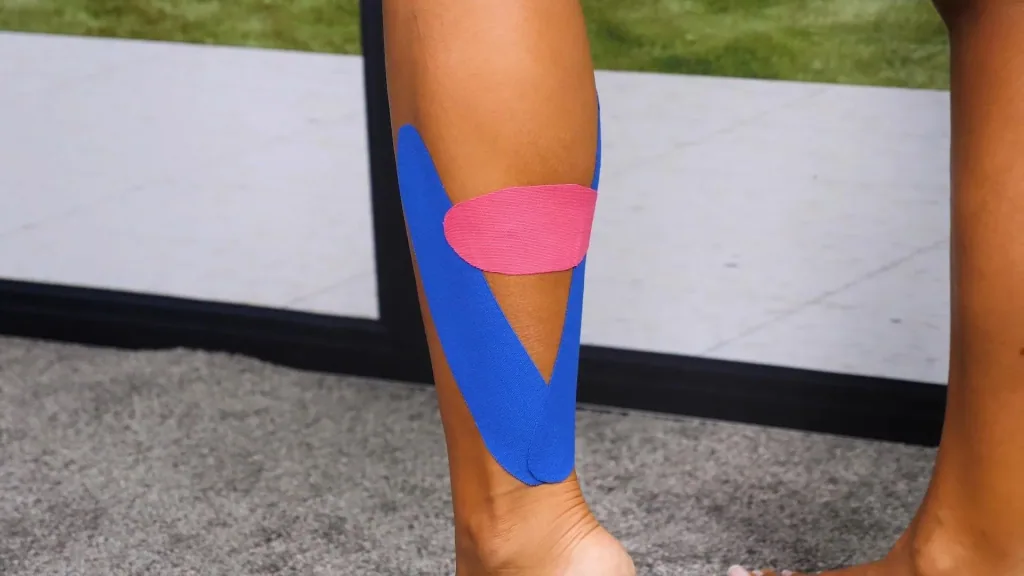 Kinesio tape, physio tape, turquoise/dark blue/pink, 3-piece