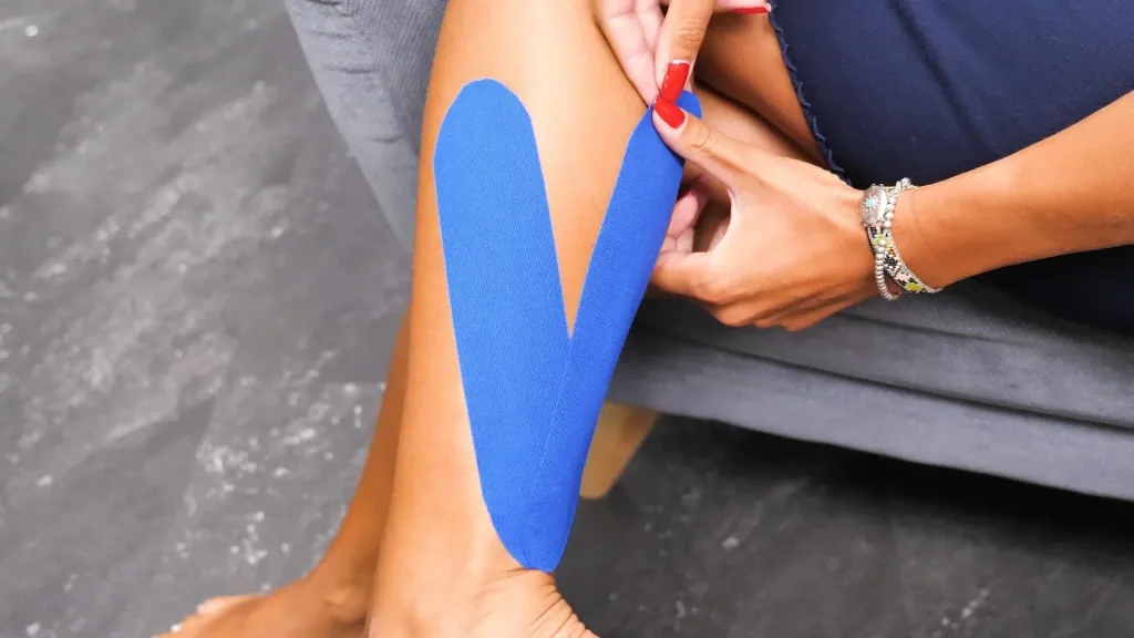 Kinesio tape, physio tape, turquoise/dark blue/pink, 3-piece