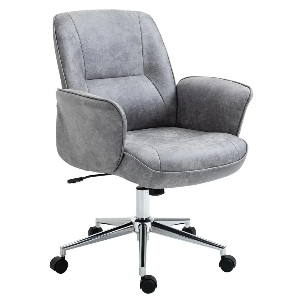 Office chair, desk chair, swivel chair, home office chair with rocker function, height-adjustable, ergonomic, 360° swivel wheels