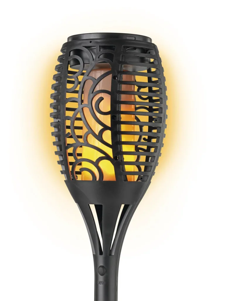 LED torch with flame effect