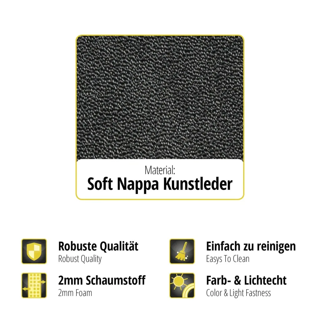 Fitted seat covers - artificial leather Mercedes V-Class 447 for single passenger seat with armrest inside from model year 06/2014 - today