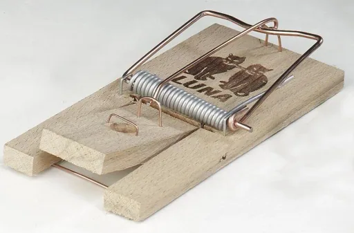 Wooden rat trap - 1 pc.
