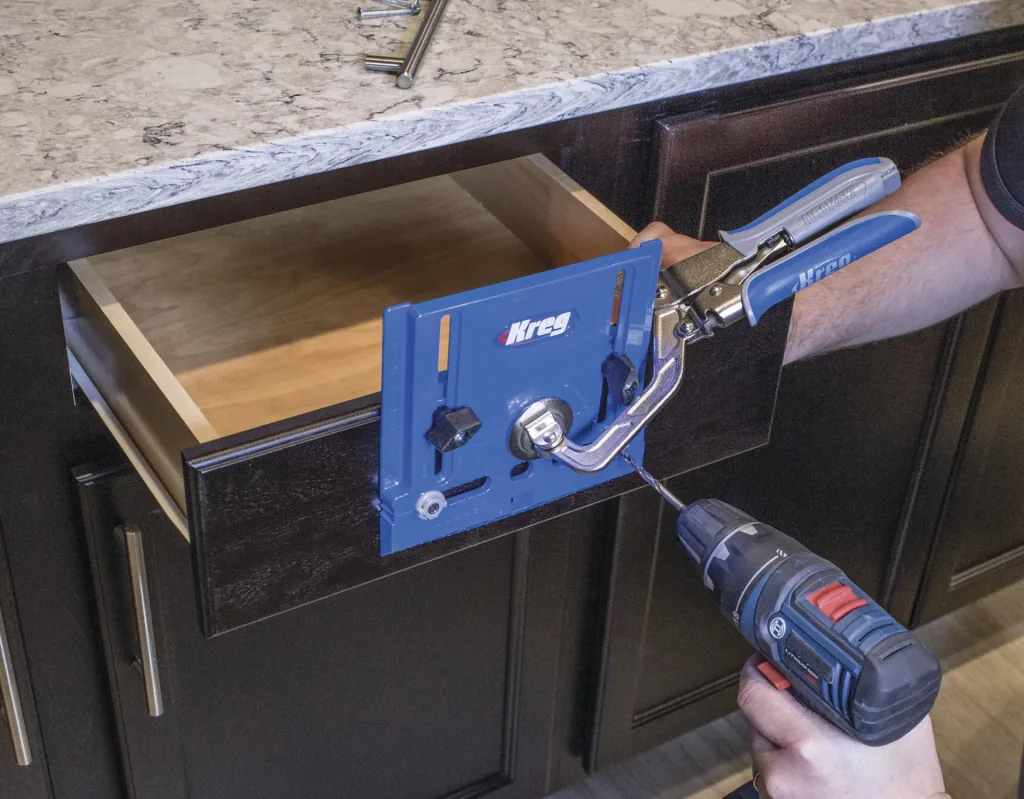 Furniture handle drilling template