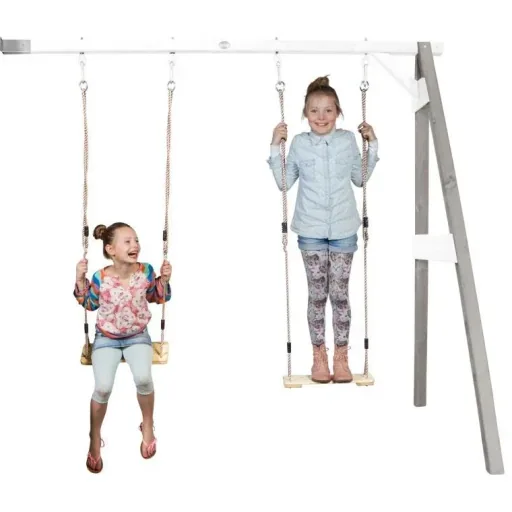 Double swing gray wall mount / white