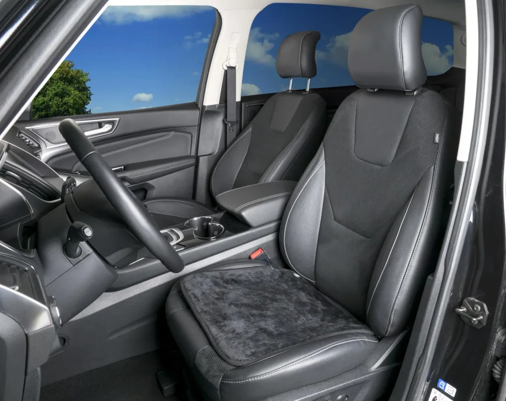 Seat cover with USB plug