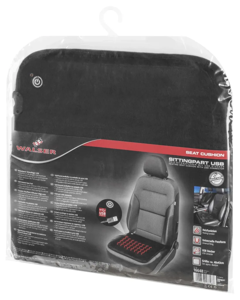 Seat cover with USB plug