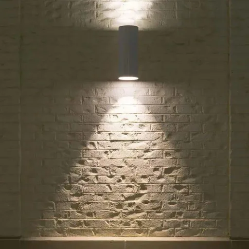VT-11015 Outdoor wall light Up/Down - GU10 - Aluminium - White - IP44