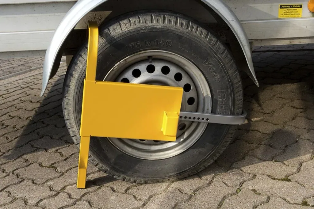 Parking clamp "Profi", theft protection