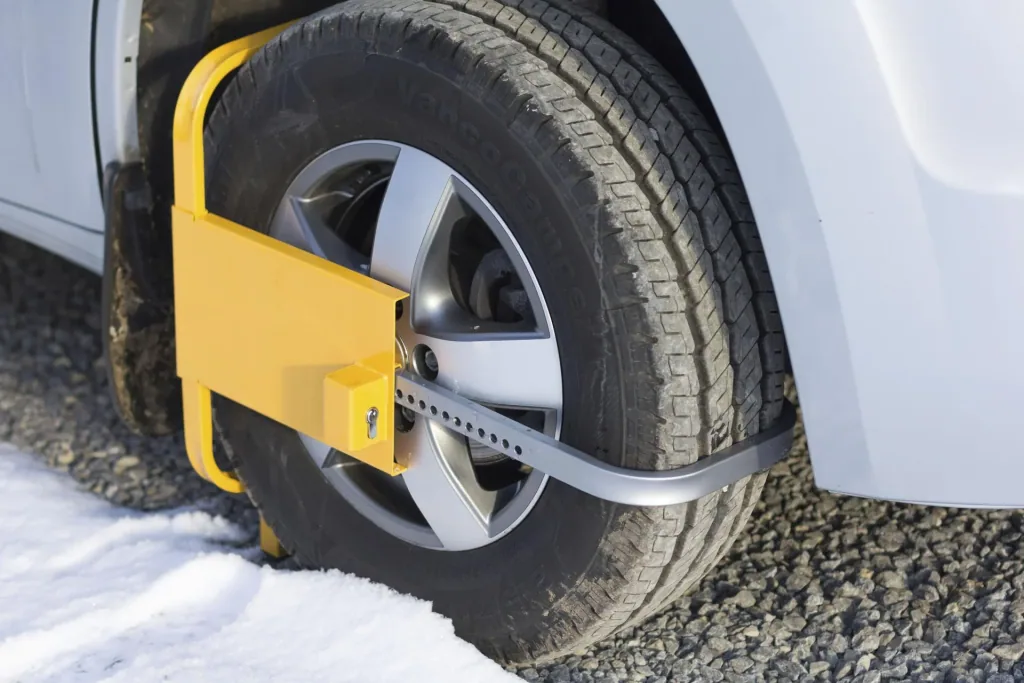 Parking clamp "Profi", theft protection