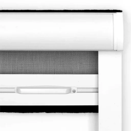 Insect screen roller blind for windows, 160 x 160 cm in white