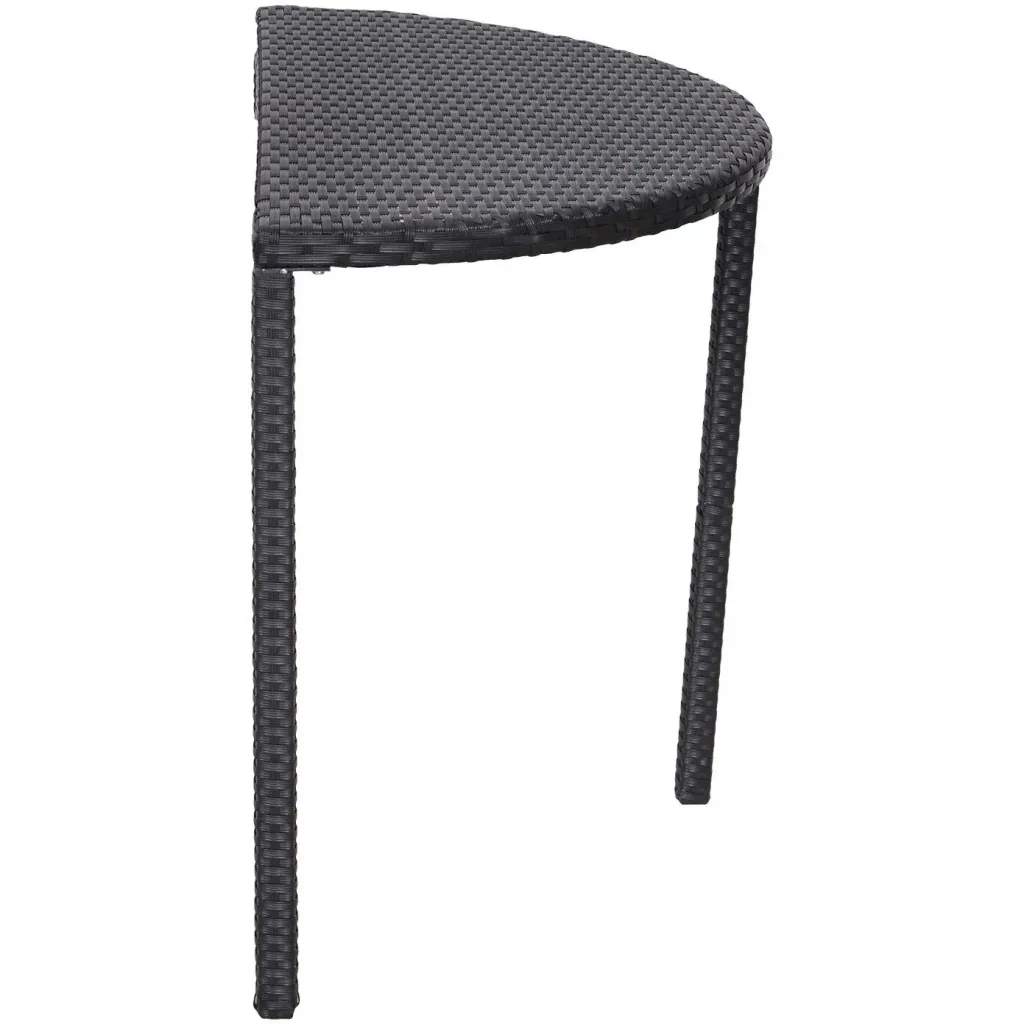 Rattan balcony table semicircular