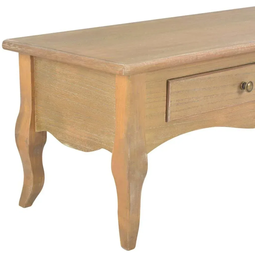 TV cabinet with 2 drawers 120x35x35 cm solid pine