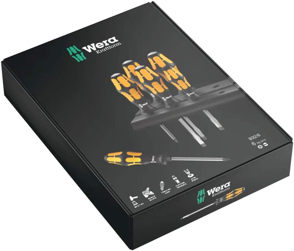 Screwdriver set 6-piece, SL + PH