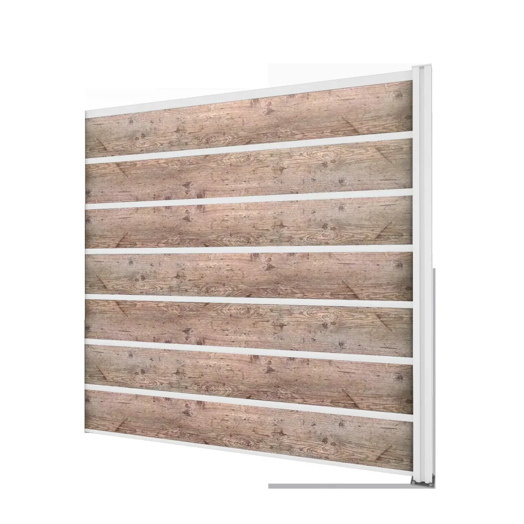 Privacy screen extension, white, 1.94 x 1.86 m, laminated wood look