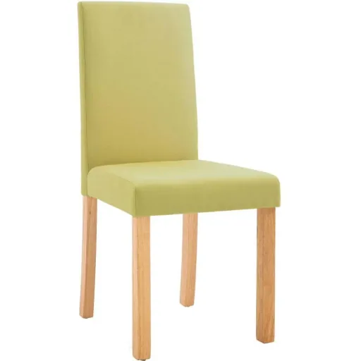 2-piece dining room chairs, green fabric