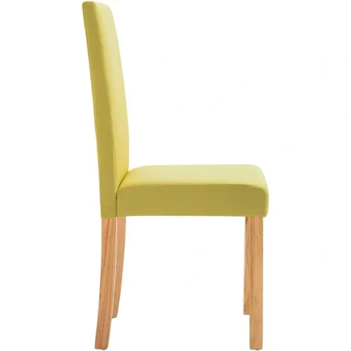 2-piece dining room chairs, green fabric