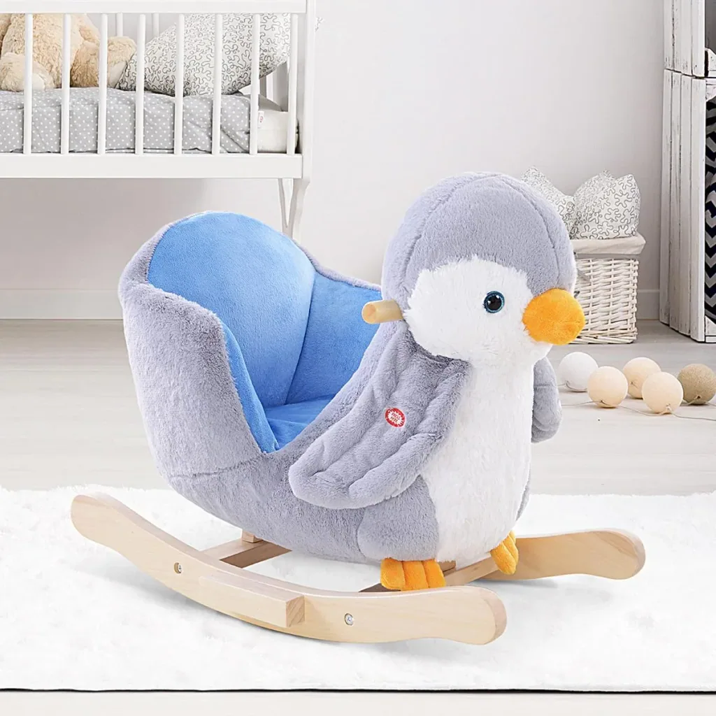 Rocking penguin grey/white