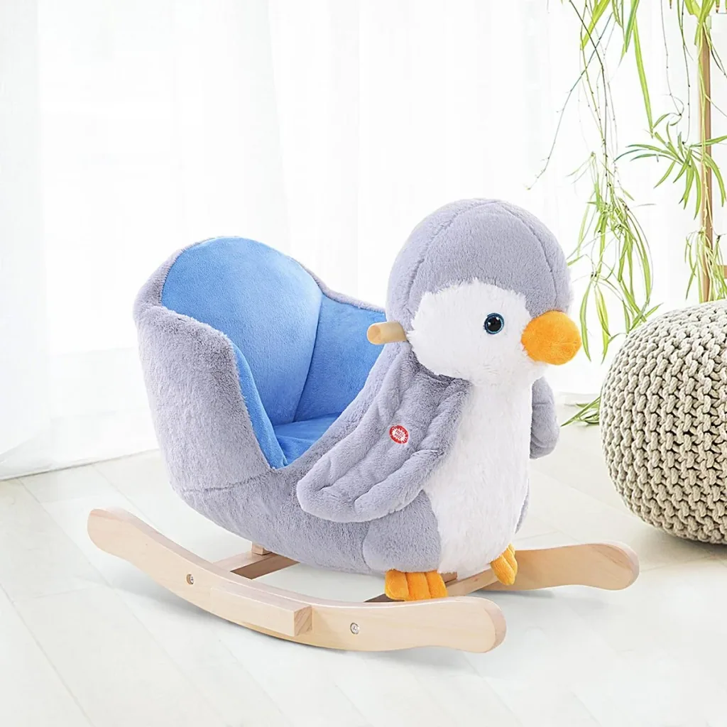 Rocking penguin grey/white