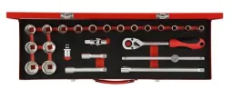 Socket wrench set 1/2 SW10-32 mm 24 pieces