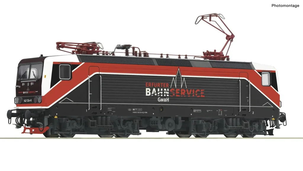 Electric locomotive 143 124 of Erfurter Bahnservice GmbH, H0, AC