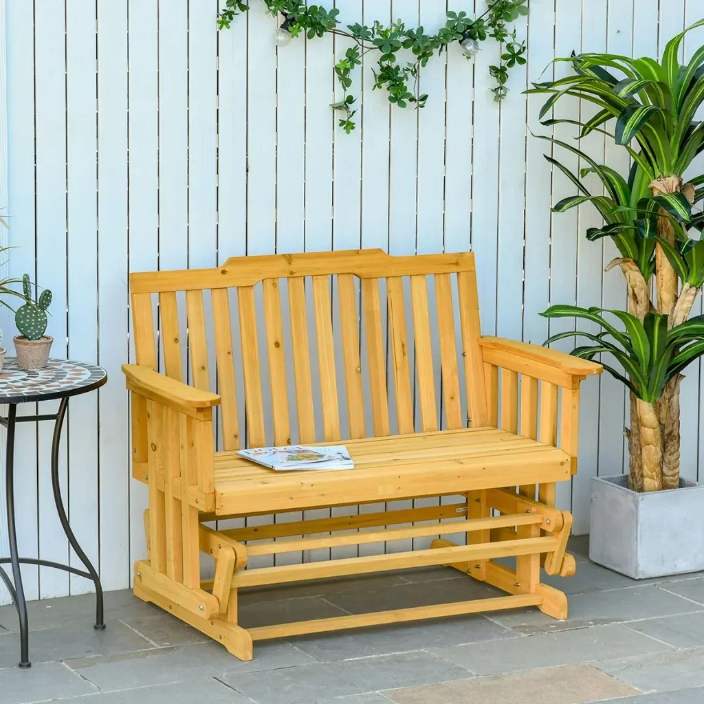 Rocking chair 2-seater natural