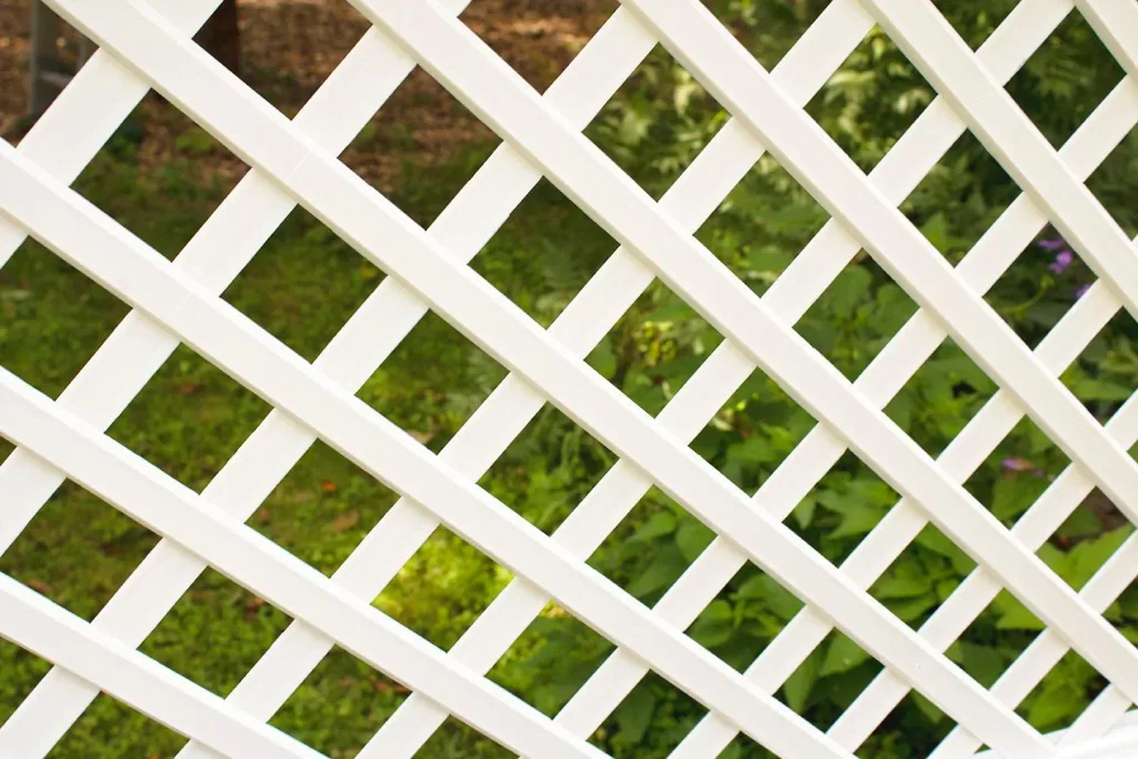 Plantenbak met traliewerk 100 cm, wit