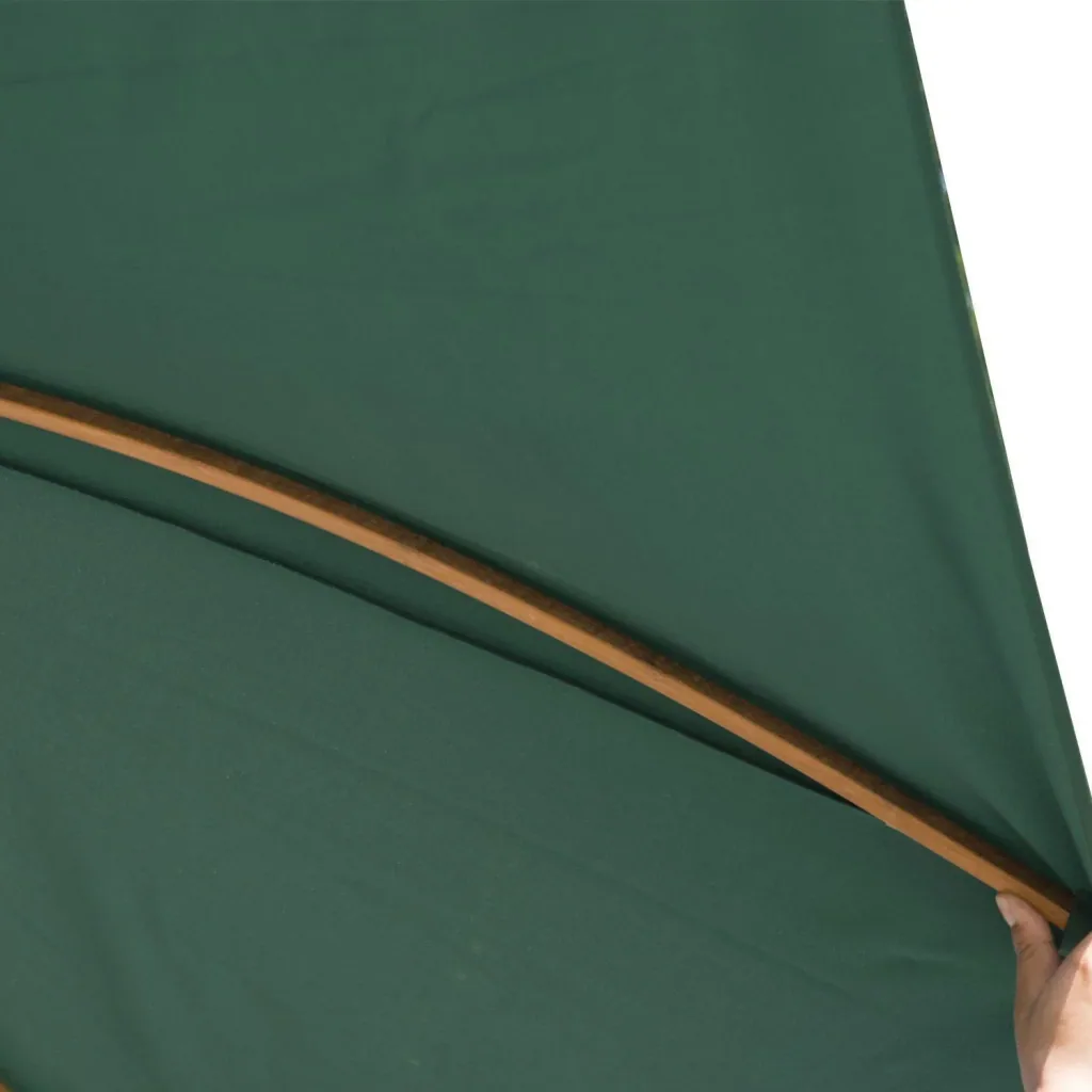 Wooden parasol 2.7m green