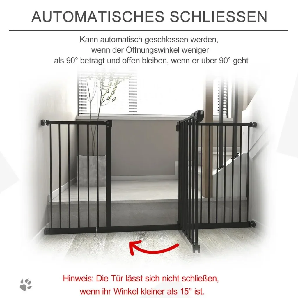 Door safety gate dog barrier