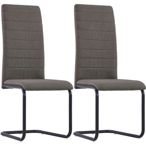 Dining room chairs 2 in taupe fabric