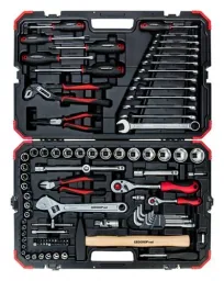 Socket wrench set 1/4+1/2 10-32 mm 100 pieces