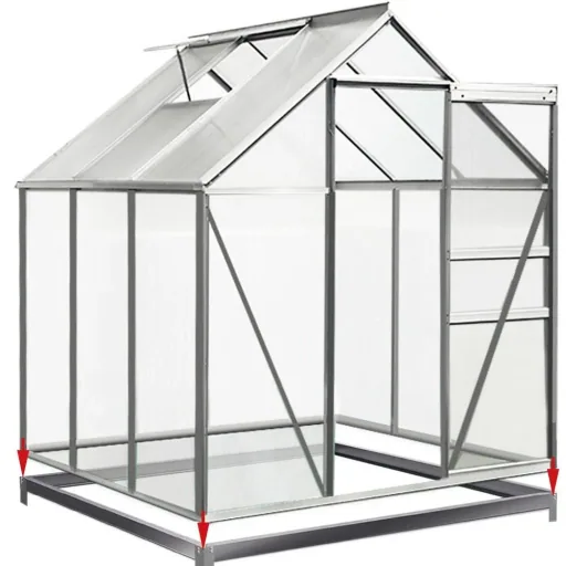 Steel foundation for greenhouse 190x190cm