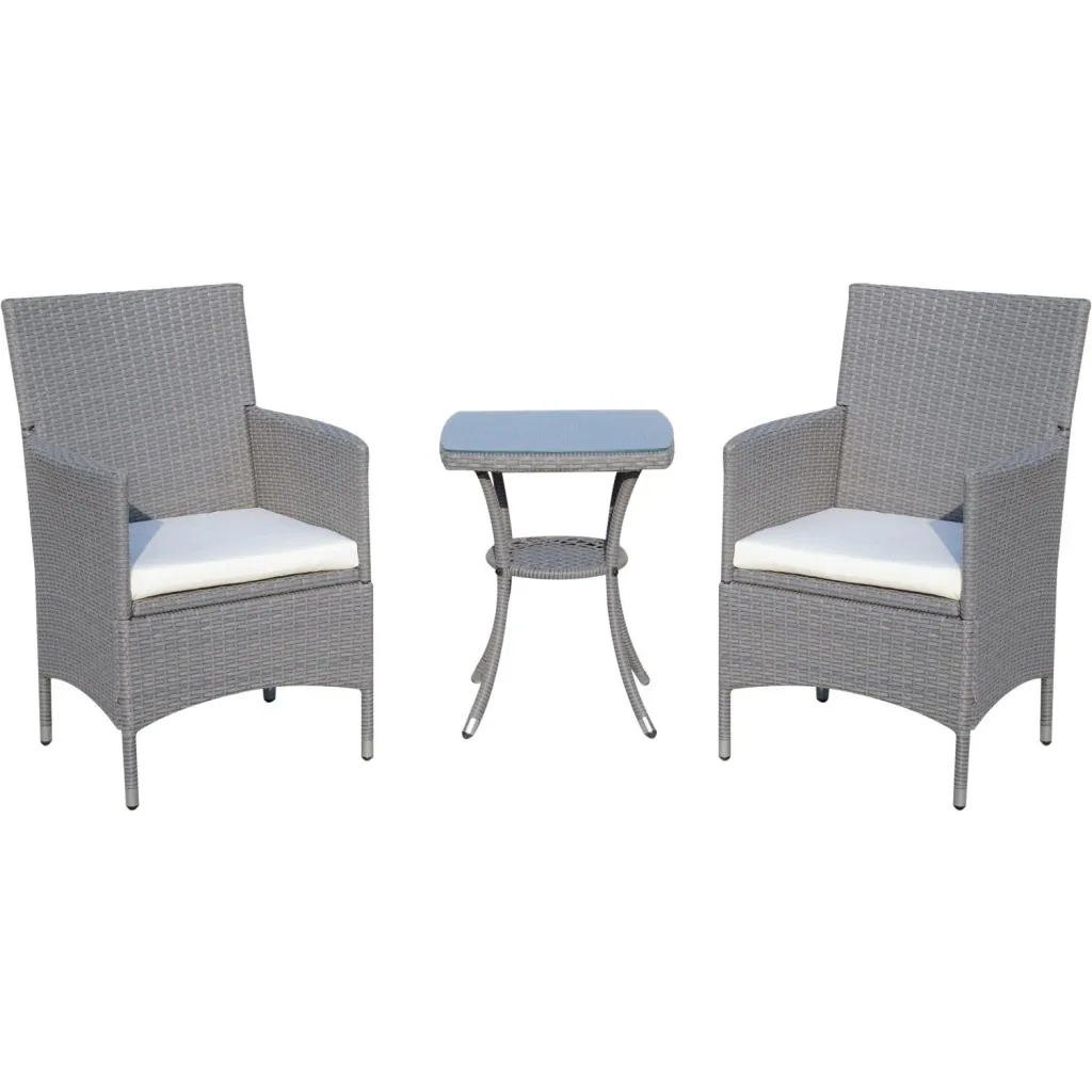 Rattan seating group as a 3-piece set