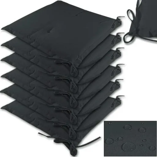 Seat cushions - 6 pieces - anthracite