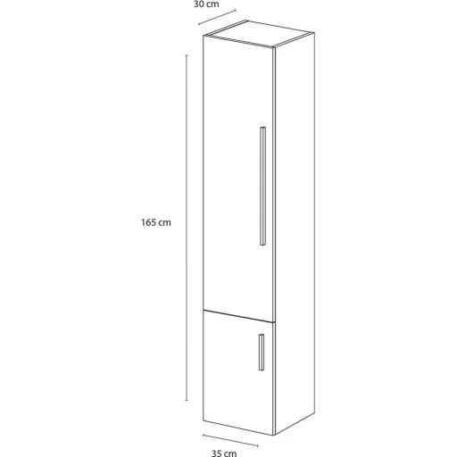 High Cabinet Style - Left - Weiss