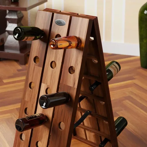 Foldable wine rack for 36 bottles