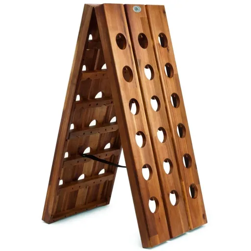 Foldable wine rack for 36 bottles