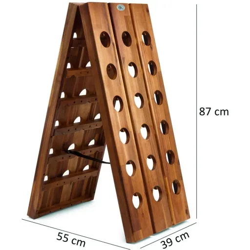 Foldable wine rack for 36 bottles
