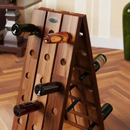 Foldable wine rack for 36 bottles