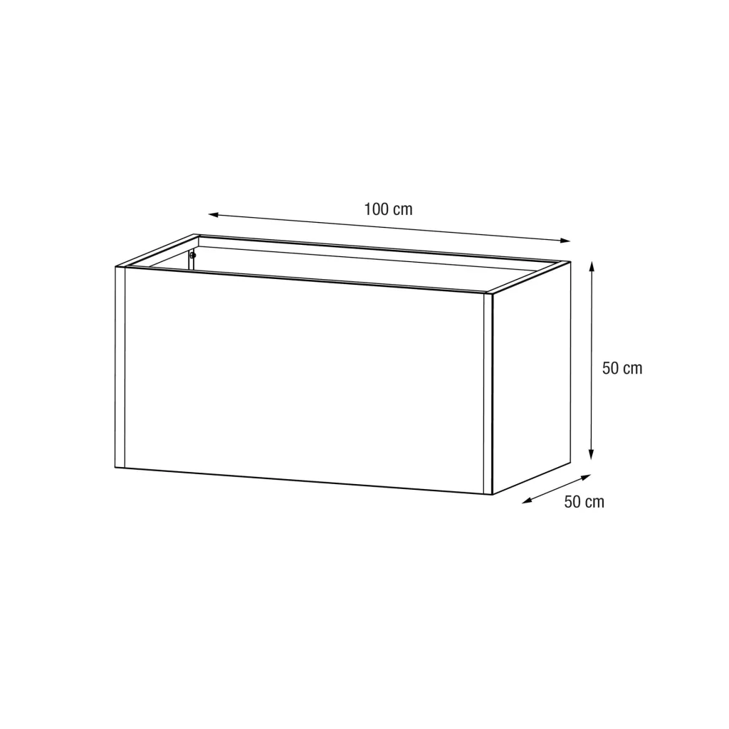 Planter 100 x 50 x 50 cactus green