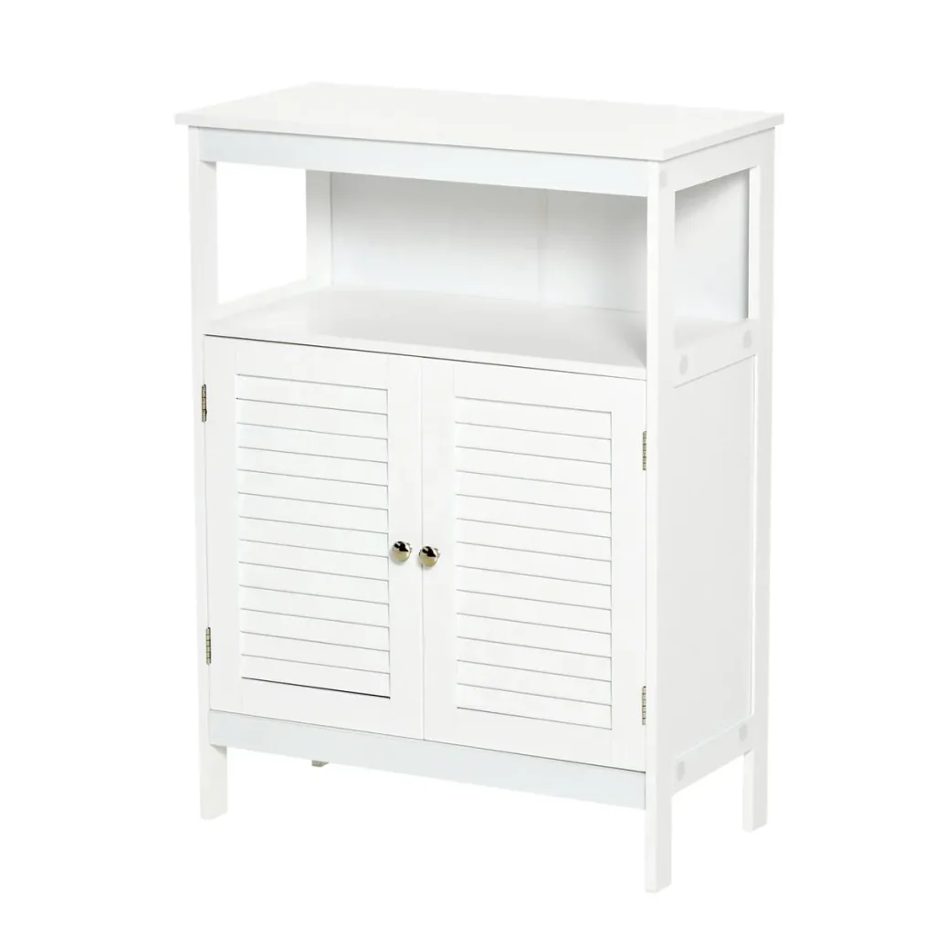 Bathroom cabinet bathroom furniture bathroom cabinet bedside table kitchen cabinet multi-purpose cabinet wood white MDF 60 x 30 x 81.6 cm