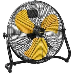Floor fan - steel - Ø 51 cm - black/yellow
