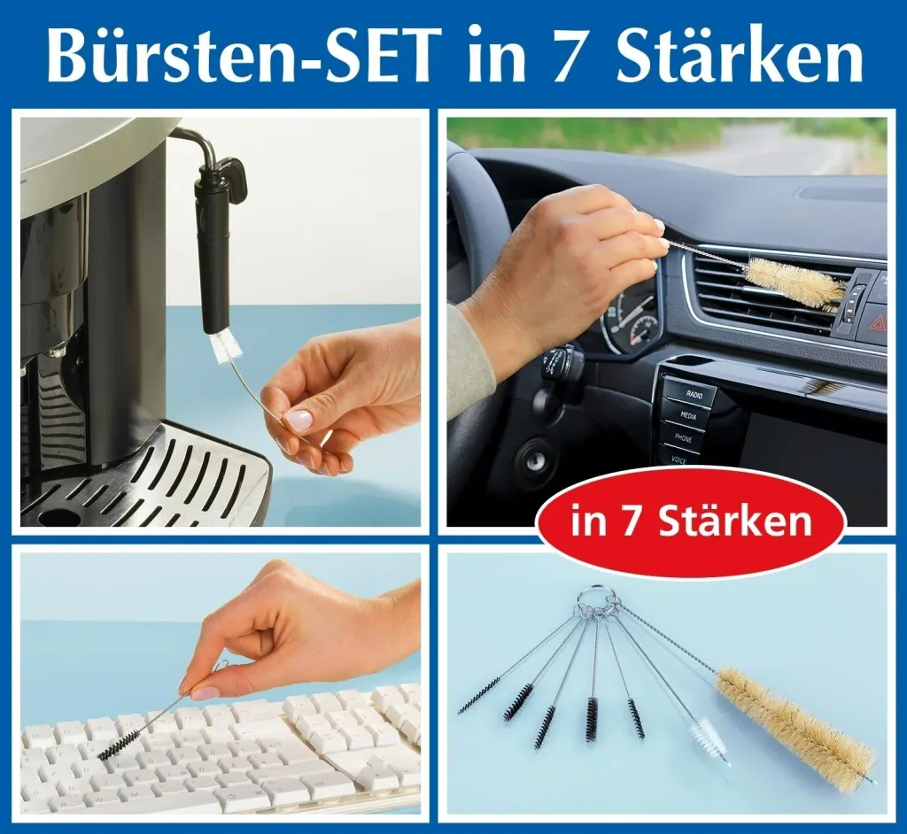 Cleaning brush set, 7 pieces