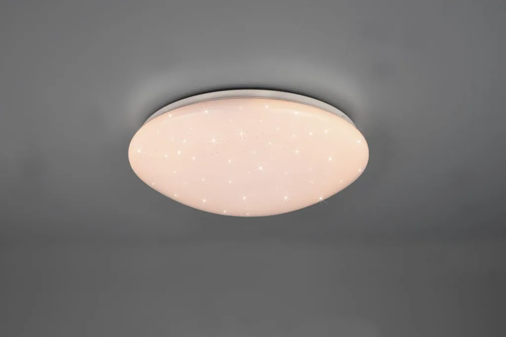 LUKIDA LED ceiling light, 18 W, 3000-6000 K, 2000 lm, D.38 x H.10.5 cm, dimmable, remote control, white