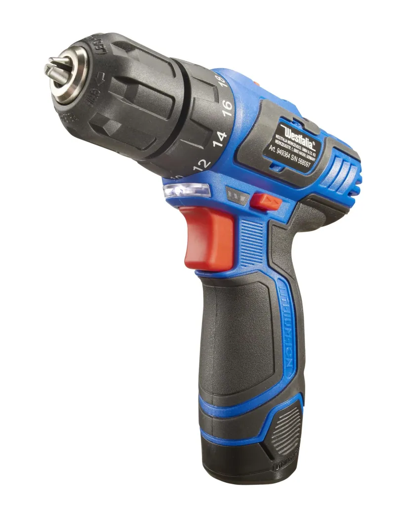 Cordless drill/screwdriver set 12 Volt - 43 pieces