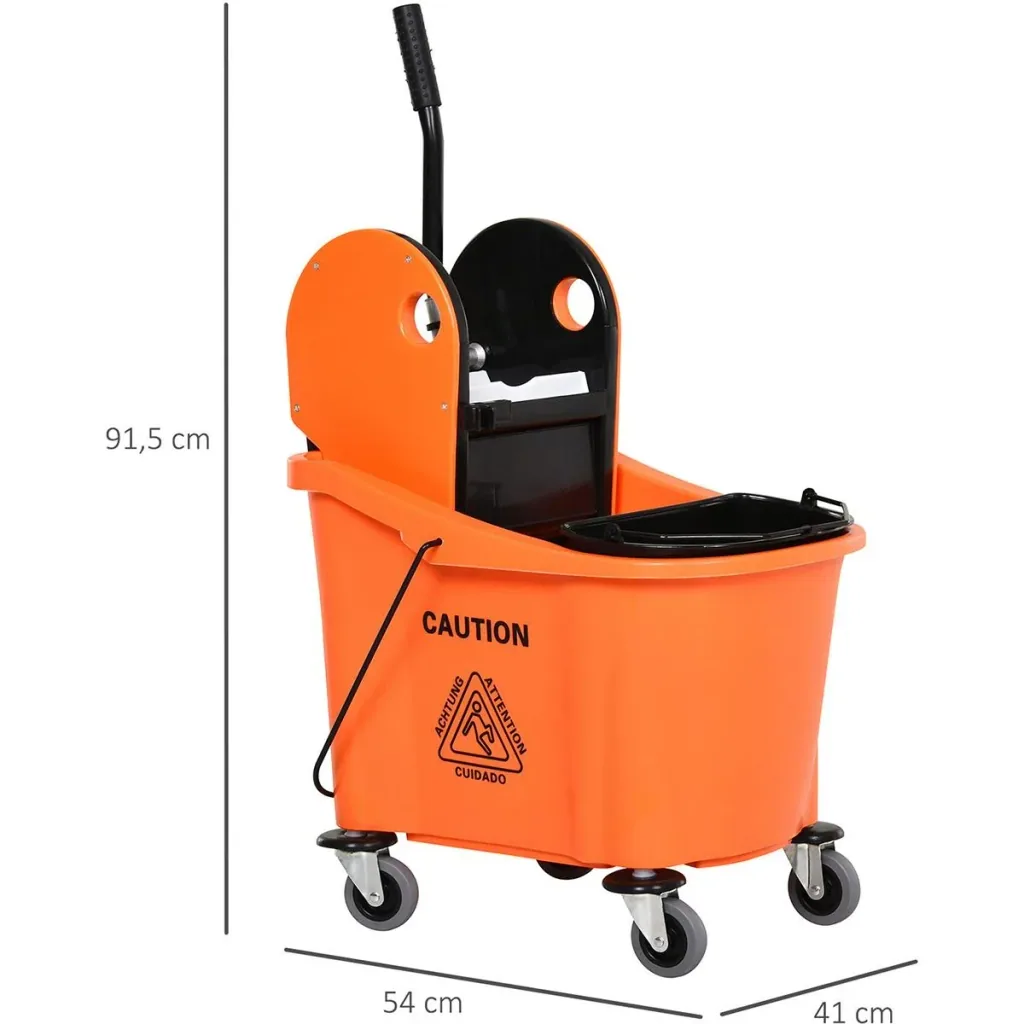 Cleaning cart with wringing device