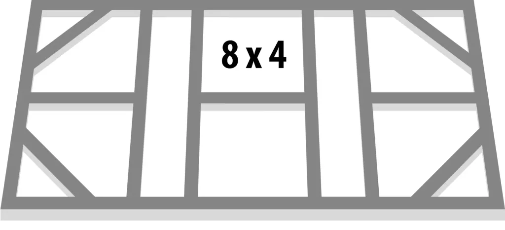 Foundation frame 8x4 for Skillion